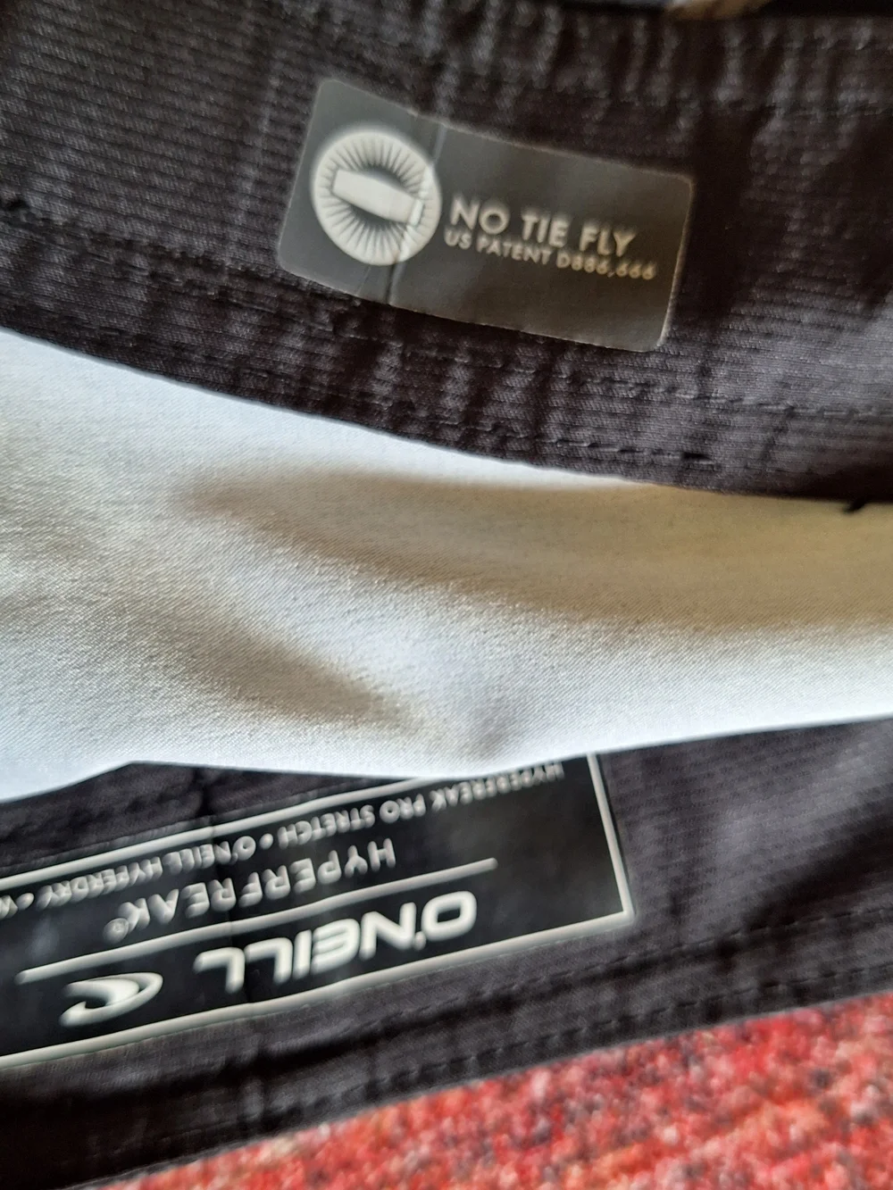 *New Without Tags* O'Neill Hyperfreak Black and Gray Palm-Print Board Shorts